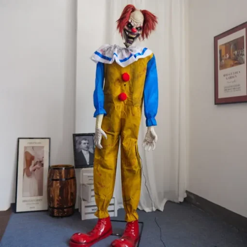 Halloween Electric Motion-Activated Animated Clown Haunted House Large Amusement Park Outdoor Decoration Prop