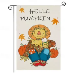 Halloween Fall Garden Flag, Double-Sided Seasonal Yard Decoration, Durable Weather-Resistant Outdoor Banner for Lawn, Patio, and Garden Décor