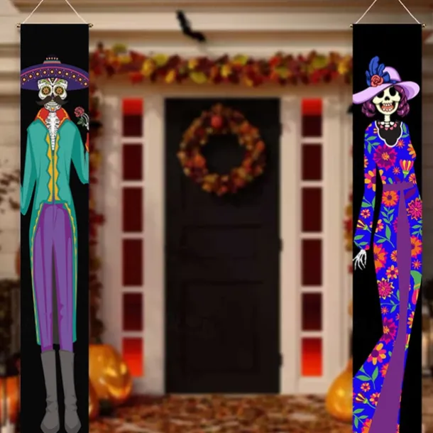 Halloween Fan Flag Bunting Outdoor Flag for Outdoor Halloween Yard Fence Hanging Spooky Pumpkin Banner Flag Table Decor Fall Room Decor Aesthetic Halloween Birthday Party Decor