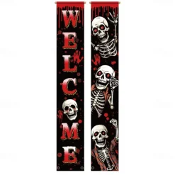 Halloween Fan Flag Bunting Outdoor Flag for Outdoor Halloween Yard Fence Hanging Spooky Pumpkin Banner Flag Table Decor Fall Room Decor Aesthetic Halloween Birthday Party Decor