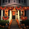 Halloween Fan Flag Bunting Outdoor Flag for Outdoor Halloween Yard Fence Hanging Spooky Pumpkin Banner Flag Table Decor Fall Room Decor Aesthetic Halloween Birthday Party Decor