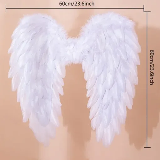 Halloween Feather Angel Wings Costume – Cosplay Costume for Women, Girls – Perfect for Halloween Cosplay, Christmas Ornaments, Holiday Parties, Catwalk Shows 60cm/23.6inch
