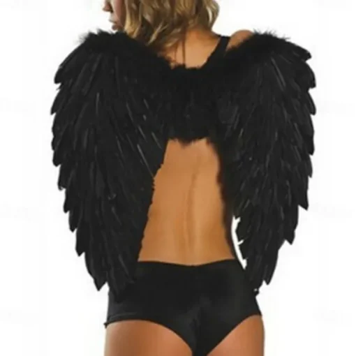 Halloween Feather Angel Wings Costume – Cosplay Costume for Women, Girls – Perfect for Halloween Cosplay, Christmas Ornaments, Holiday Parties, Catwalk Shows 60cm/23.6inch