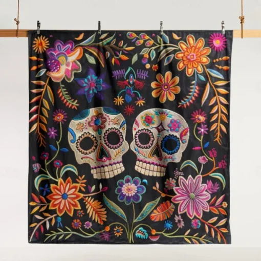 Halloween Floral Duvet Cover Set - Includes Duvet Cover and Pillowcases - Spooky and Festive Design - Soft and Comfortable Fabric - Perfect for Halloween Home Decor