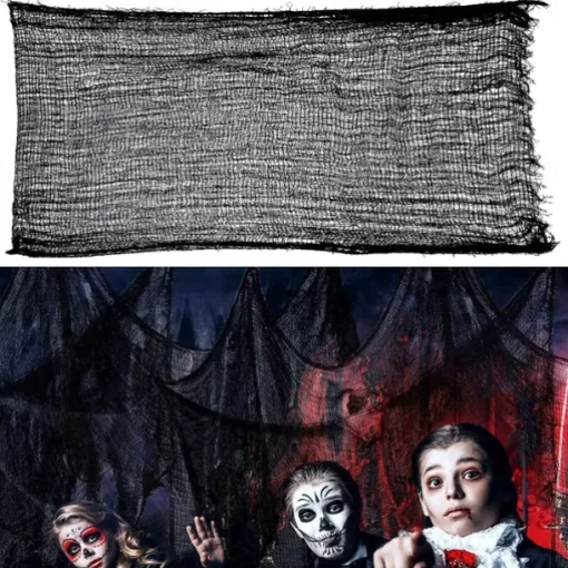 Halloween Gauze Creepy Cloth Black Netting Spider Web Decor Halloween Horror House Party Decoration