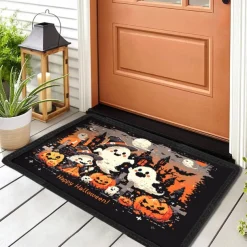 Halloween Ghost Pumpkin Doormat Kitchen Mat Floor Mat Non-Slip Area Rug Oil Proof Rug Indoor Outdoor Mat Bedroom Decor Bathroom Mat Entrance Rug