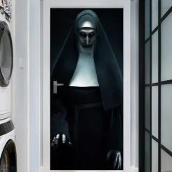 Halloween Ghost Sister Creative 3D Door Sticker Personalized Wood Door Home Decoration Wall Decal Paper Refurbished Wall Decal