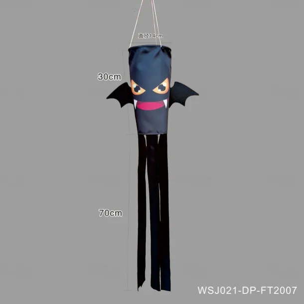 Halloween Ghost Windsock Night Light Spooky LED Hanging Decoration with Ghostly Glow Waterproof and Weather-Resistant for Outdoor Yard, Porch, or Garden Decor Perfect for Halloween Night Atmosphere