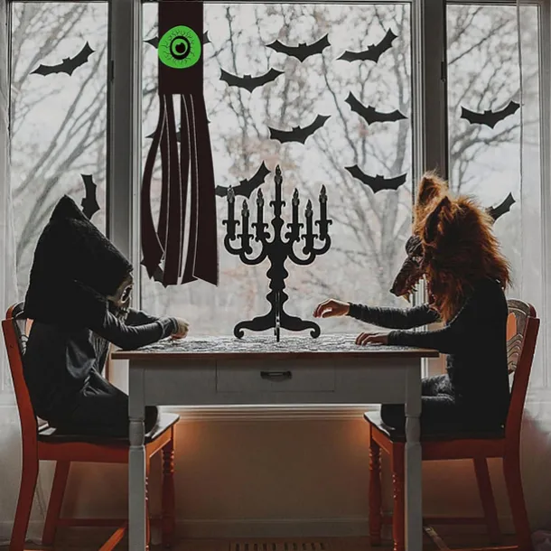 Halloween Ghost Windsock Night Light Spooky LED Hanging Decoration with Ghostly Glow Waterproof and Weather-Resistant for Outdoor Yard, Porch, or Garden Decor Perfect for Halloween Night Atmosphere