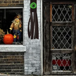 Halloween Ghost Windsock Night Light Spooky LED Hanging Decoration with Ghostly Glow Waterproof and Weather-Resistant for Outdoor Yard, Porch, or Garden Decor Perfect for Halloween Night Atmosphere