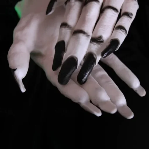 Halloween Gloves Long Ghost Claw Dress up Gloves Fashion Long Nail Role Play Theme Party Funny Witch Gloves Halloween Props Makeup Ball Party Supplies Party Dress up Horror Women's White Ghost Gloves