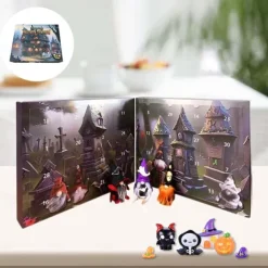 Halloween Gnome Advent Calendar, Halloween Countdown Calendar, Decoration for Aldults Kids Holiday Halloween Christmas Gifts (3pcs Gnome Doll + 28pcs Resin Mini Figurine Per Box)