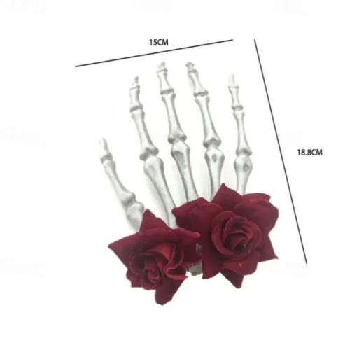 Halloween Hands Bone Hair Clips Skeleton Claws Hair Clip Hairpin Horror Hair Clip Black White Skull Claw Hair Clip Exaggerated Carnival Party Claw Barrettes Women Girls Hair Accessories