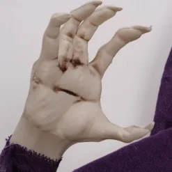 Halloween Hanging Ghost Skeleton Decorations Outdoor Hanging Grim Reapers Skeleton Led Light up Red Eyes Bendable Arms Scary Haunted House Prop