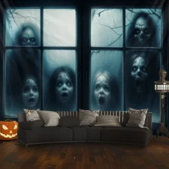 Halloween Hanging Tapestry Photograph Backdrop Jack O Lantern Wall Art Large Tapestry Mural Decor Blanket Curtain Home Bedroom Living Room 2025 Halloween Decoration Death Selfie