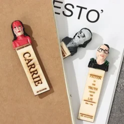 Halloween Horror Bookmarks - Horror Movie Main Character Bookmark, Scarry Halloween Bookmarks, Half-Length Figure Sculpture Bookmarks, Horror Bookmarks for Adults, Horror Bookmark Set