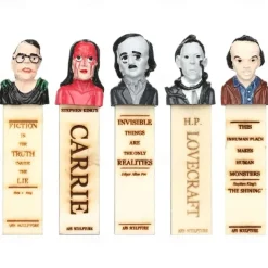 Halloween Horror Bookmarks - Horror Movie Main Character Bookmark, Scarry Halloween Bookmarks, Half-Length Figure Sculpture Bookmarks, Horror Bookmarks for Adults, Horror Bookmark Set