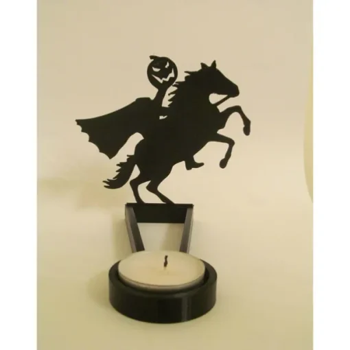 Halloween Horror Candle Holder Metal Decoration Funny Shadow Stand, Halloween Funny Candle Holder Desktop Decoration ( Without Candles )