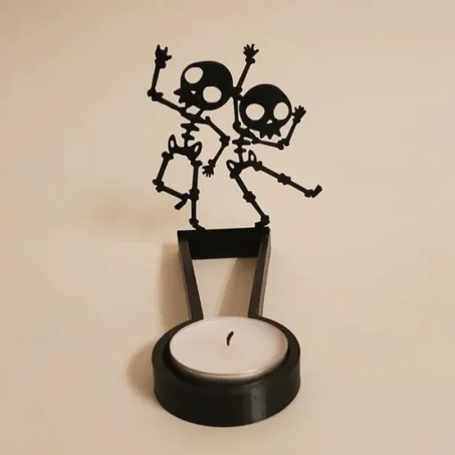 Halloween Horror Candle Holder Metal Decoration Funny Shadow Stand, Halloween Funny Candle Holder Desktop Decoration ( Without Candles )