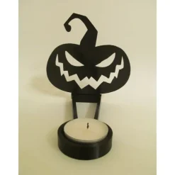 Halloween Horror Candle Holder Metal Decoration Funny Shadow Stand, Halloween Funny Candle Holder Desktop Decoration ( Without Candles )
