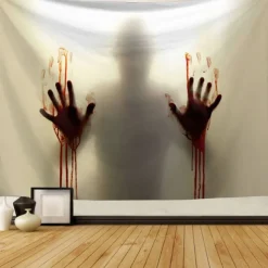 Halloween Horror Hanging Tapestry Wall Art Large Tapestry Mural Decor Photograph Backdrop Blanket Curtain Home Bedroom Living Room Halloween Decorations