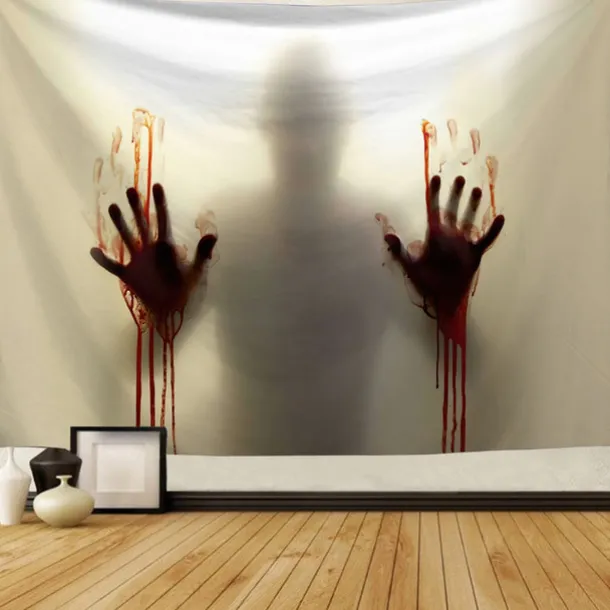 Halloween Horror Hanging Tapestry Wall Art Large Tapestry Mural Decor Photograph Backdrop Blanket Curtain Home Bedroom Living Room Halloween Decorations