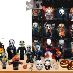 Halloween Horror Movie Advent Calendar 2025 Contains 24 Christmas Gifts, Xmas Horror Figures Countdown Calendar with Surprise Toys, Collectible Figures Gifts for Kids