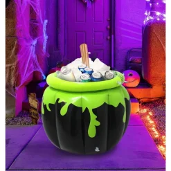 Halloween Inflatable Witch Ice Bucket Inflatable Beverage Bucket Party Holiday Horror Decoration Cross-Border Storage Bucket Beverage Bucket