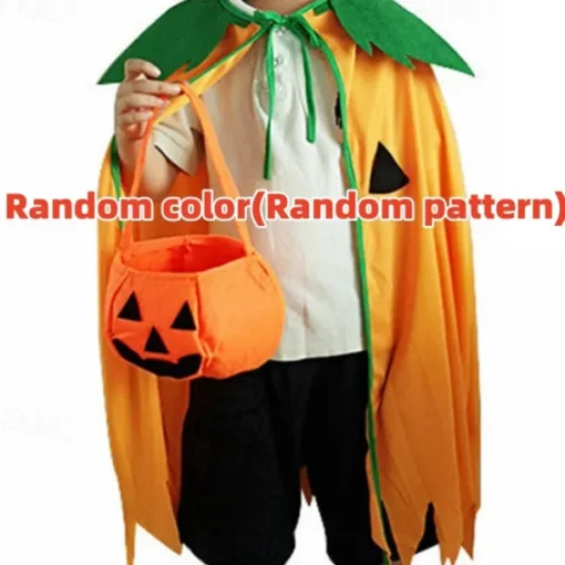 Halloween Loot Party Kids Pumpkin Trick Or Treat Tote Bags Candy Bag Halloween Candy Storage Bucket Portable Gift Basket