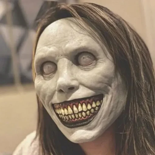 Halloween Mask, Cosplay, Face Cover, Laughing Devil Scary Mask, Super Realistic Mask, For Parties, School Festivals, Cultural Festivals, Events, Haunted House, Art Festival