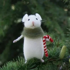 Halloween Mouse with Pumpkin, Christmas Mouse with a Gift, Needle Felting Mouse, Birthday Mouse, Needle Felting Kit, No Finished DIYKit Pack, Needle Felting Miniature