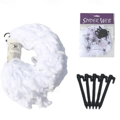 Halloween New Spider Web Triangular Net Simulation Super Plush Spider Ghost Festival Indoor And Outdoor Decoration Props