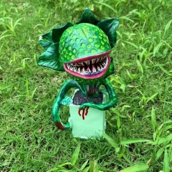 Halloween Outdoor Garden Plant Statue Sculpture Resin Cannibal Flower Outdoor Figurines Horrible Patio Art Ornaments for Lawn Decorations
