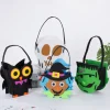Halloween Pumpkin Buckets for Kids Trick or Treat Bags Portable Party Favor Bags Felt Candy Baskets Halloween Table Decorations