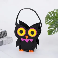 Halloween Pumpkin Buckets for Kids Trick or Treat Bags Portable Party Favor Bags Felt Candy Baskets Halloween Table Decorations