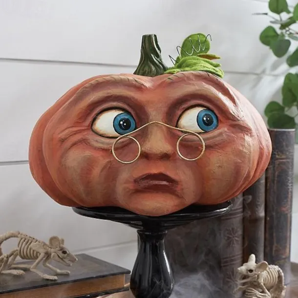 Halloween Pumpkin Decor Fall Decor Expressive Pumpkin Figures Family Outdoor Freak Set of Six Combinations Venue Layout Props for Indoor/Outdoor Party