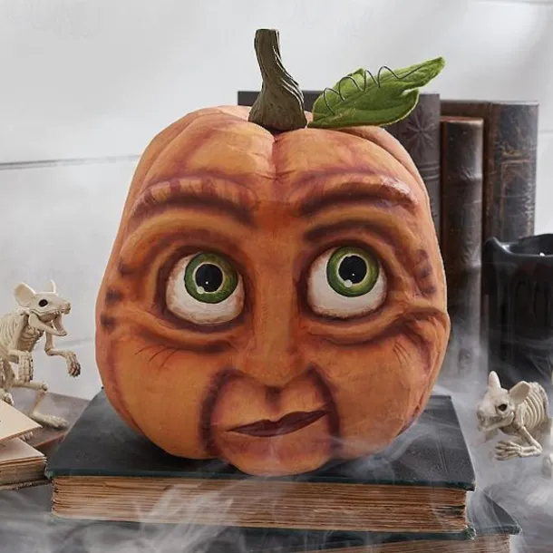 Halloween Pumpkin Decor Fall Decor Expressive Pumpkin Figures Family Outdoor Freak Set of Six Combinations Venue Layout Props for Indoor/Outdoor Party