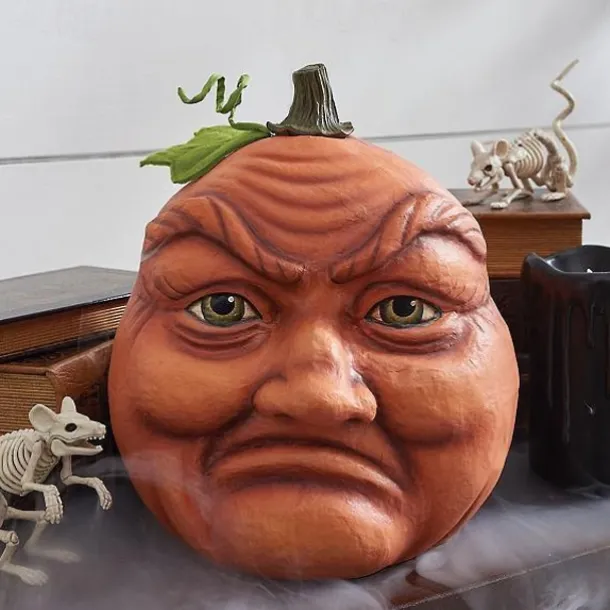 Halloween Pumpkin Decor Fall Decor Expressive Pumpkin Figures Family Outdoor Freak Set of Six Combinations Venue Layout Props for Indoor/Outdoor Party