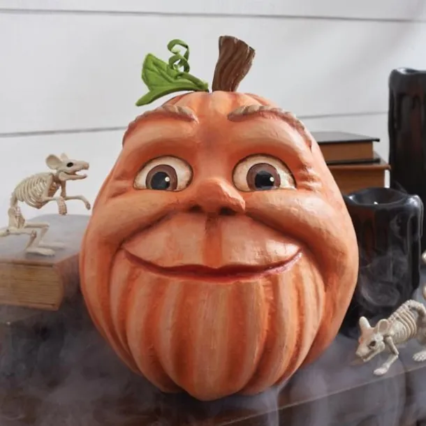 Halloween Pumpkin Decor Fall Decor Expressive Pumpkin Figures Family Outdoor Freak Set of Six Combinations Venue Layout Props for Indoor/Outdoor Party