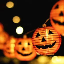 Halloween Pumpkin Lantern String Lights 2m 10LEDs Jack O Lantern Pumpkin Lamp for Halloween Party Garden Home Balcony Outdoor DIY Decor Light