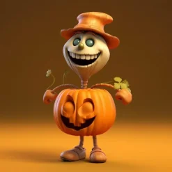 Halloween Pumpkin Man Home Garden Decoration Statue Desktop Ornament Resin Crafts