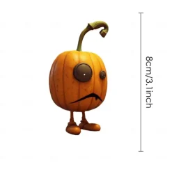 Halloween Pumpkin Resin Figurine – Spooky Ghost Pumpkin Decoration for Outdoor, Home Decor, and Party Crafts – Perfect Resin Ornament