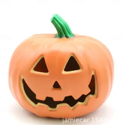 Halloween Pumpkin Shopping Mall Meichen Window Display Large Pumpkins Hollow Light-Emitting Pumpkin Lanterns Easter Scene Layout