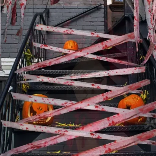 Halloween Scary Blood Cloth Scary Cloth with Bloody Prints Halloween Props Scary Halloween Decorations Bloody Gauze Halloween Scary Fabric Blood Cloth Strips
