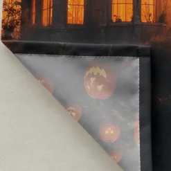 Halloween Shower Curtain with Hooks Polyester Washable Waterproof Pattern Bathroom Bathtub Decor