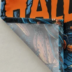 Halloween Shower Curtain with Hooks Polyester Washable Waterproof Pattern Bathroom Bathtub Decor