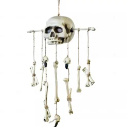 Halloween Skull Bone Wind Chime Hanging Decorations Haunted House Secret Room Creative Glowing Hanging Ghosts Horror Atmosphere Decorative Props