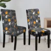 Halloween Skull Pattern Dining Chair Cover Festival Table Decor Dress-up Props For Decoration