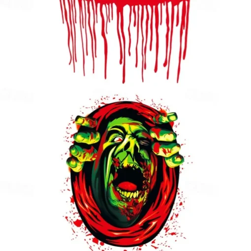 Halloween Sticker, Wizardry Blood Hand Print Horror Decoration, Wall Decal Wall Toilet Sticker Wall Decal Sticker