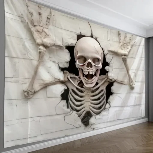 Halloween Tapestry Banners Wall Hangings Skeleton Mystic Party Living Room Shooting Backgrounds Decorations Wall Door Background